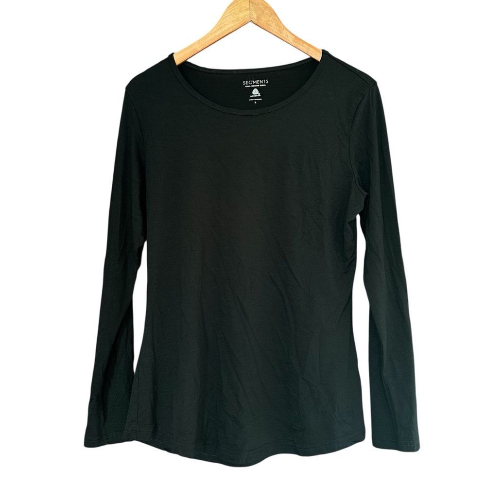 Seg'Ments 100% Merino Wool Knit Long Sleeve Base Layer Top Size Large